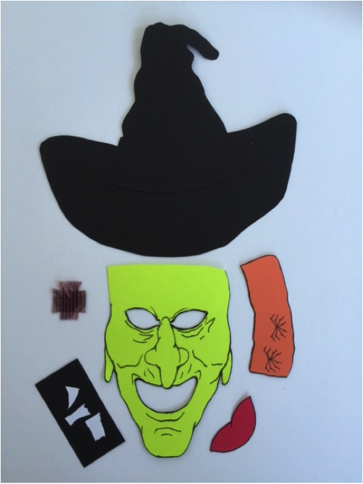 cut out Witch kit head pieces
