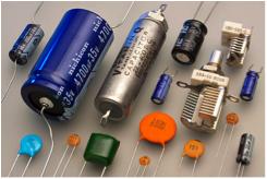 several different capacitors